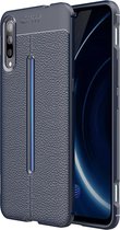 Litchi Texture TPU schokbestendige hoes voor Vivo iQOO (marineblauw)