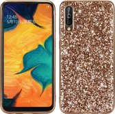 Glittery poeder schokbestendig TPU-hoesje voor Galaxy A70 (goud)