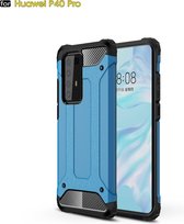 Voor Huawei P40 Pro Magic Armor TPU + PC Combinatie Case (Blauw)