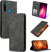 Voor Geschikt voor Xiaomi Redmi Note 8T Retro Skin Feel Business Magnetische horizontale flip lederen tas (donkergrijs)