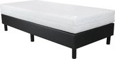 Bedworld Boxspring 90x200 cm met Matras - Luxe Pu-leder - Antiallergeen - Comfort Foam - Zwart