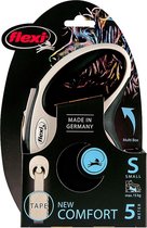 Flexi rollijn new comfort tape zwart - s 5 mtr - 1 stuks