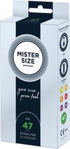 Mister Size - MISTER.SIZE 47 mm Condooms 10 stuks - Glijmiddel - Condooms - Vibrator - Penis - Buttplug - Sexy - Tril ei - Erotische - Man - Vrouw - Heren - Dames