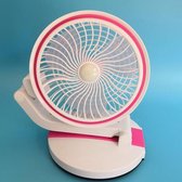 Creative LED Student Desktop Fan USB Opladen en aansluiten Dual-use (Rose Red)