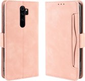 Voor Xiaomi Redmi Note 8 Pro Wallet Style Skin Feel Calf Pattern Leather Case, met aparte kaartsleuf (roze)