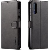 Voor Galaxy A70 LC.IMEEKE kalfsleer Horizontale flip lederen tas, met houder & kaartsleuven & portemonnee (zwart)