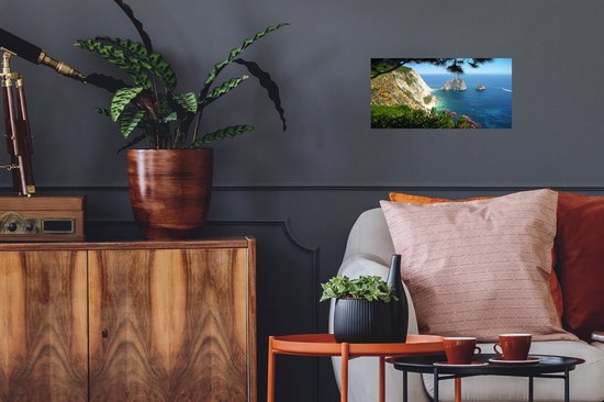 Stickers muraux - Film autocollant - La côte grecque de Keri à Zakynthos - 40x20 cm - Film adhésif - Stickers muraux Chambre d'enfant - Papier peint autocollant