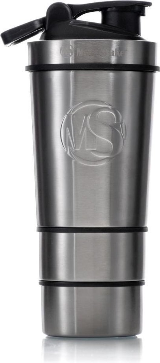 Goedkoopste Metalshake RVS Shaker - 600ml - Silver Steel - Dubbelwandig geïsoleerd - Thermos