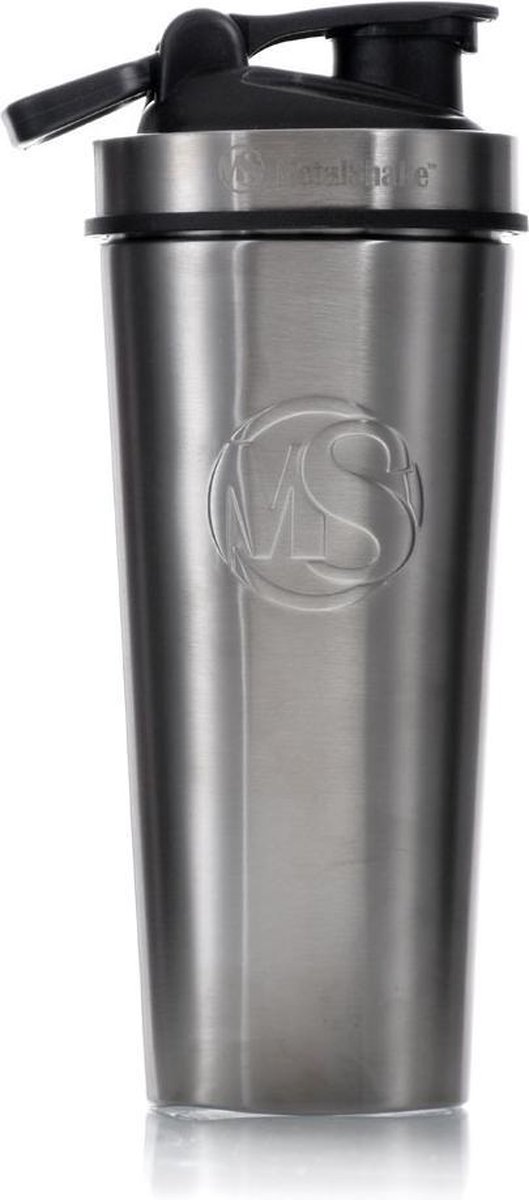 Goedkoopste Metalshake RVS Shaker - 900ml - Silver Steel - Dubbelwandig geïsoleerd - Thermos