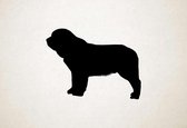Silhouette hond - Spanish Mastiff - Spaanse Mastiff - L - 75x100cm - Zwart - wanddecoratie