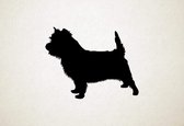 Silhouette hond - Cairn Terrier - M - 60x77cm - Zwart - wanddecoratie