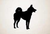 Silhouette hond - West Siberian Laika - West-Siberische Laika - XS - 28x25cm - Zwart - wanddecoratie