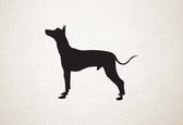 Silhouette hond - Peruvian Hairless Dog - Peruaanse haarloze hond - XS - 25x30cm - Zwart - wanddecoratie