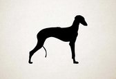 Silhouette hond - Mudhol Hound - L - 75x90cm - Zwart - wanddecoratie
