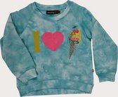 Minymo - meisjes sweat shirt - ijsje - turquoise - Maat 122