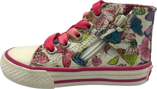 Kipling - Meisjes - Kinderschoenen - Sneakers - Vlinders - Roze - Maat 22 |  bol.com