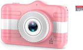 DrPhone PIXEL3 - Digitale KinderCamera Pro – 3.5inch Grote Scherm – 1080P 2MP - Video & Camera – Selfie Functionaliteit – 8X Zoom - Roze + 32GB Micro SD