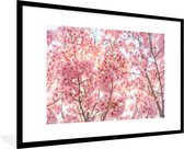 Cadre photo fleur de cerisier au Japon noir avec passe-partout blanc 80x120