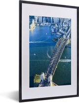 Fotolijst incl. Poster - Uitzicht over de Sydney Harbour Bridge in Australië - 40x60 cm - Posterlijst