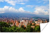 Poster Stedelijke horizon van Medellin in het Zuid-Amerikaanse Colombia - 180x120 cm XXL