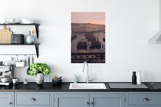 Défilé militaire au musée de l'Ermitage à Saint-Pétersbourg Poster 40x60 cm - Tirage photo sur Poster (décoration murale salon / chambre)