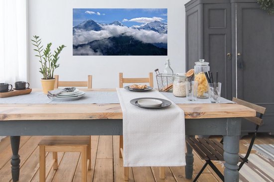 Poster Zicht over de Zwitserse Eiger bij de Berner Alpen - 120x60 cm