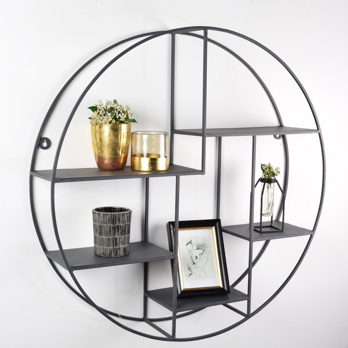 LOFT42 Wally Wandrek Rond Zwart - Metaal - Ø70