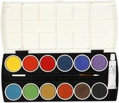 Waterverf set, diverse kleuren, 1set