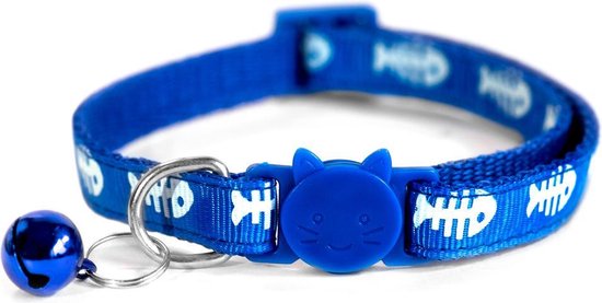 ACE Pets® Kattenhalsband met Veiligheidssluiting – Halsband Kat & Kitten - Kittenhalsband & Kattenbandje met Belletje - Blauw