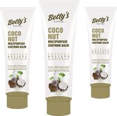 2 stuks Betty's Nature Multipurpose Soothing Balm; Coconut- voor droge lippen, huid en nagels