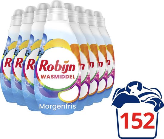 Robijn Klein & Krachtig Morgenfris Color - 8 x 19 wasbeurten - Voordeelverpakking
