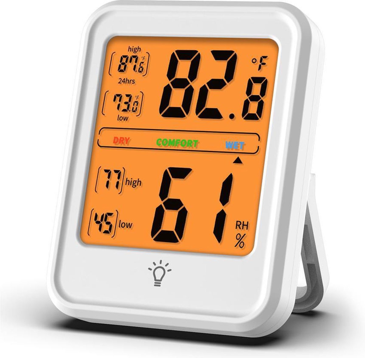 YONO Digitale Luchtvochtigheidsmeter – Hygrometer en Thermometer – Compact Weerstation voor Binnen – Wit