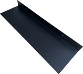 Design wandplank 40cm - zwart zwevend - staal industrieel - handgemaakt