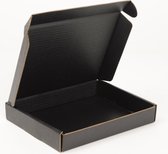 Brievenbusdoosjes Zwart - Formaat 16 x 12 x 2,5 cm - A6 Verzenddoos - Karton