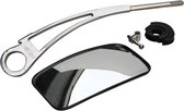 Reborn Boot Spiegel met Gebogen Arm - Bootspiegel - Achteruitkijkspiegel Boot - Boat Mirror - Gepolijst Aluminium