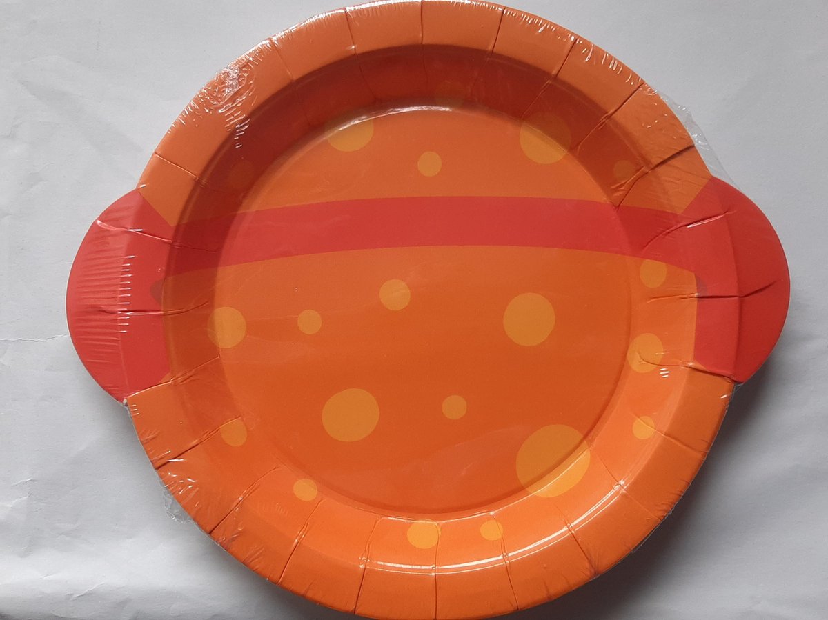 12 kartonnen oranje bordjes 20 cm voor voetbal EK/ WK - wegwerpbordjes voor leuk feestje BBQ - Barbecue of gebaksbordjes