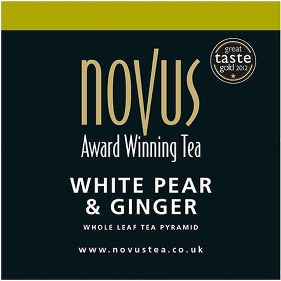 Novus Tea White Pear & Ginger 50 stuks Piramide Theezakjes Award