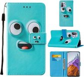 Voor Xiaomi Mi 11 Pro Cross Texture Painting Pattern Horizontale Flip Leather Case met houder & kaartsleuven & portemonnee & Lanyard (Big-eye Monster)