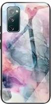 Voor Samsung Galaxy S20 FE Abstract Marble Pattern Glass beschermhoes (Abstract Multicolor)