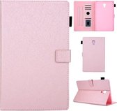 Haar zijdeachtige textuur effen kleur horizontale flip lederen tas met houder & kaartsleuven & fotolijst & antislipstrip voor Samsung Galaxy Tab A 10.5 T590 (rose goud)