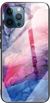 Abstract Marble Pattern Glass beschermhoes voor iPhone 11 (abstract rood)