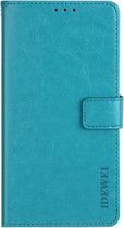 Voor Nokia C1 Plus idewei Crazy Horse Texture Horizontale Flip Leather Case met houder & kaartsleuven & portemonnee (hemelsblauw)