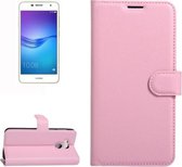 Voor Huawei Enjoy 6s Litchi Texture Horizontale Flip Leren Case met Houder & Kaartsleuven & Portemonnee (Roze)