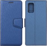 Voor Huawei P smart 2021 / Y7a Zijden Textuur Horizontale Flip Leren Case met Houder & Kaartsleuven & Portemonnee & Fotolijst (Blauw)