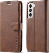 Voor Samsung Galaxy S21 + 5G LC.IMEEKE Kalfsstructuur Horizontale Flip Leren Case met Houder & Kaartsleuven & Portemonnee (Bruin)