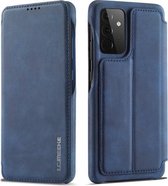 Voor Samsung Galaxy A72 5G LC.IMEEKE Hon Ancient Series horizontale flip lederen tas met houder en kaartsleuf (blauw)