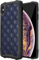3D reliëf PU + pc + TPU skidproof schokbestendig hoesje voor iPhone XS Max (blauw)