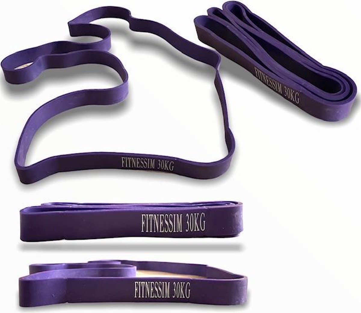 Fitnessim - Resistance band - Weerstandsband Crosstraining - 30 KG - Fitness elastiek - Pull Ups - Push Ups - Elastiek Weerstandsband - Weerstandskabel - Resistance Power Band - Fitnessbanden - Kracht - Training - biceps - Triceps - Squats - Benen