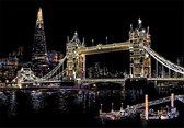Scratch painting- London Tower Bridge- 405x285 mm