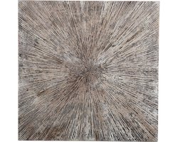 PTMD Wandpaneel Zapp - 90x2x90 cm - Hout - Wit